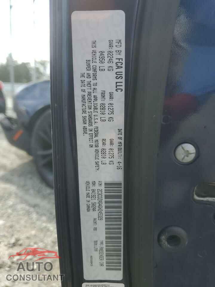 DODGE CHALLENGER 2016 - 2C3CDZAG4GH245329