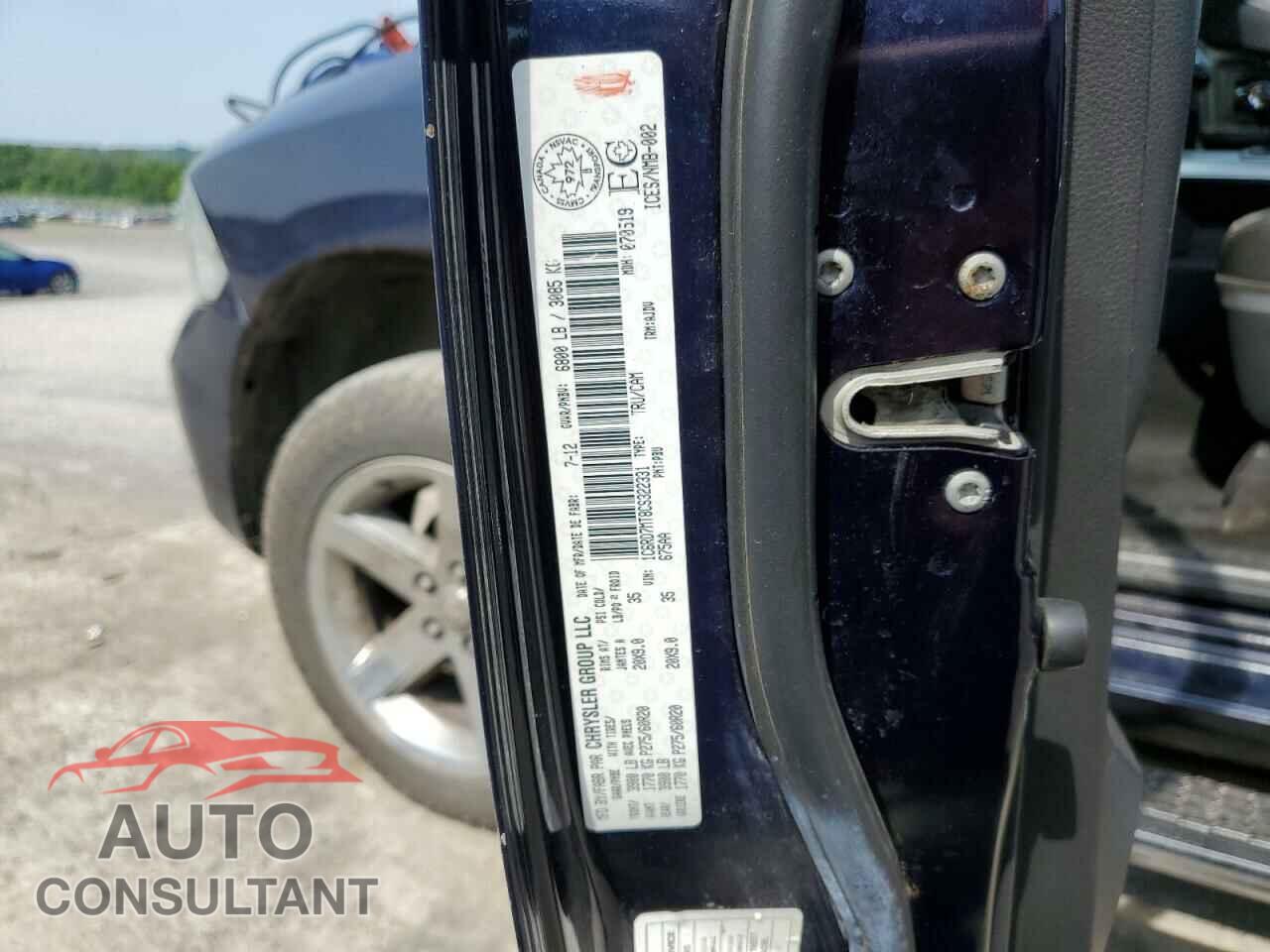 DODGE RAM 1500 2012 - 1C6RD7MT8CS322331
