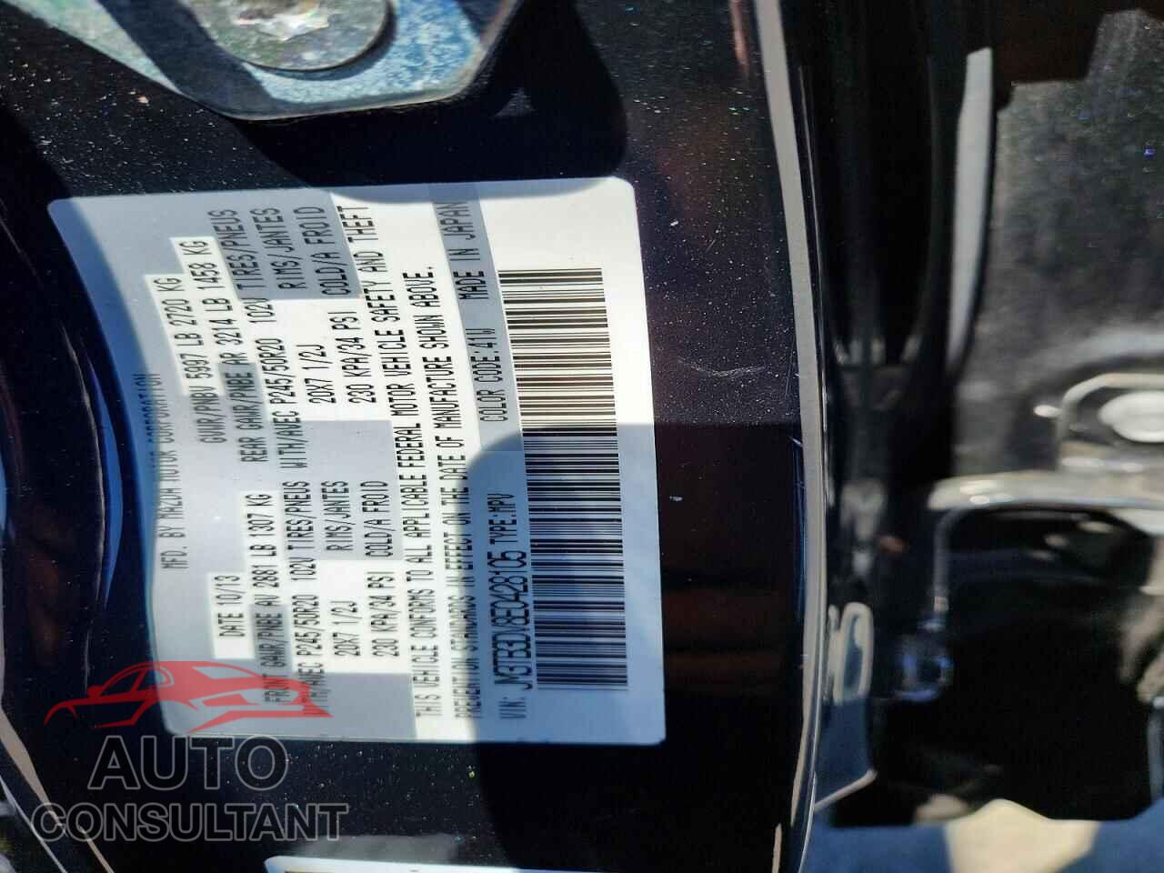 MAZDA CX-9 2014 - JM3TB3DV8E0428105