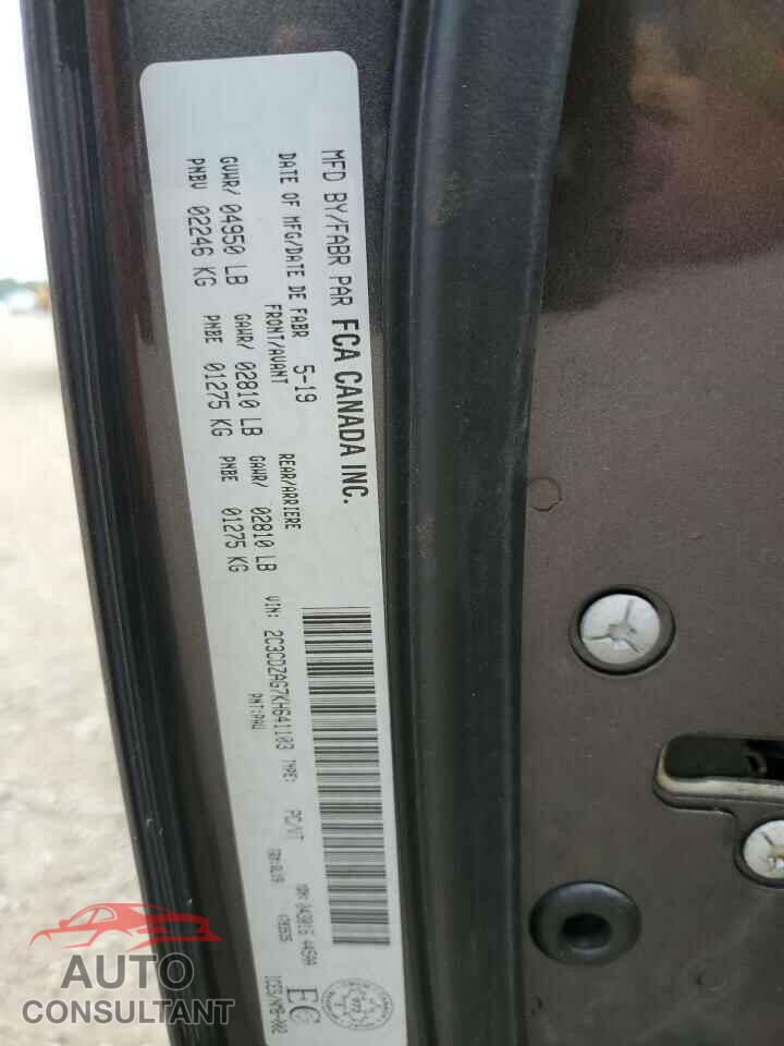 DODGE CHALLENGER 2019 - 2C3CDZAG7KH641103