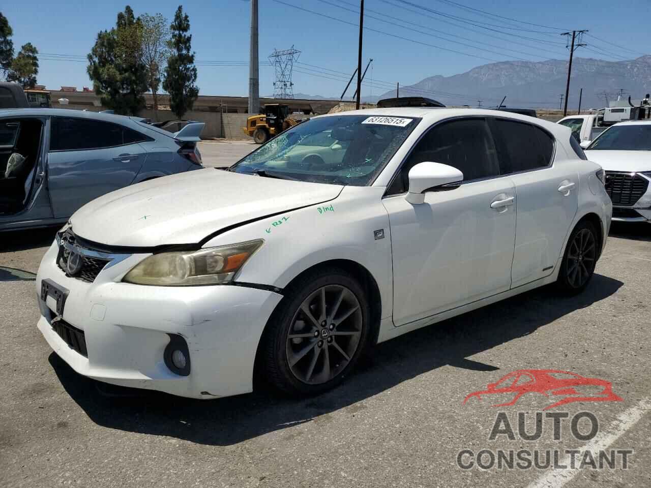 LEXUS CT 200 2012 - JTHKD5BH2C2097366