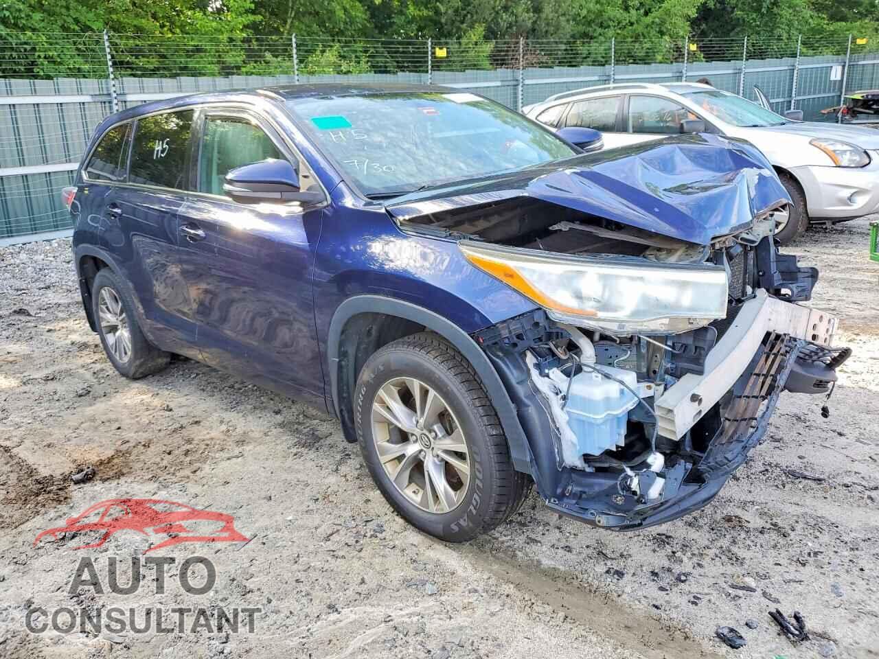 TOYOTA HIGHLANDER 2016 - 5TDBKRFH7GS314207