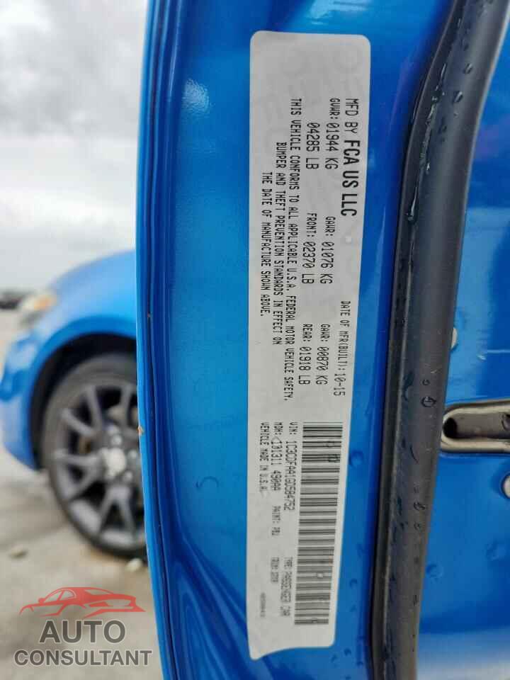 DODGE DART 2016 - 1C3CDFAA1GD584752