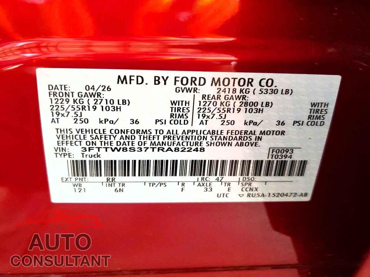 FORD MAVERICK 2026 - 3FTTW8S37TRA82248