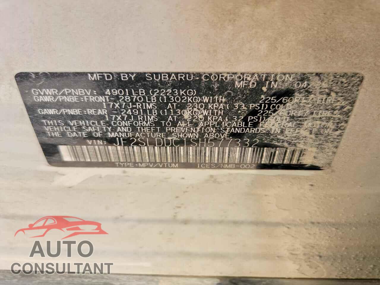 SUBARU FORESTER 2025 - JF2SLDDC1SH577332