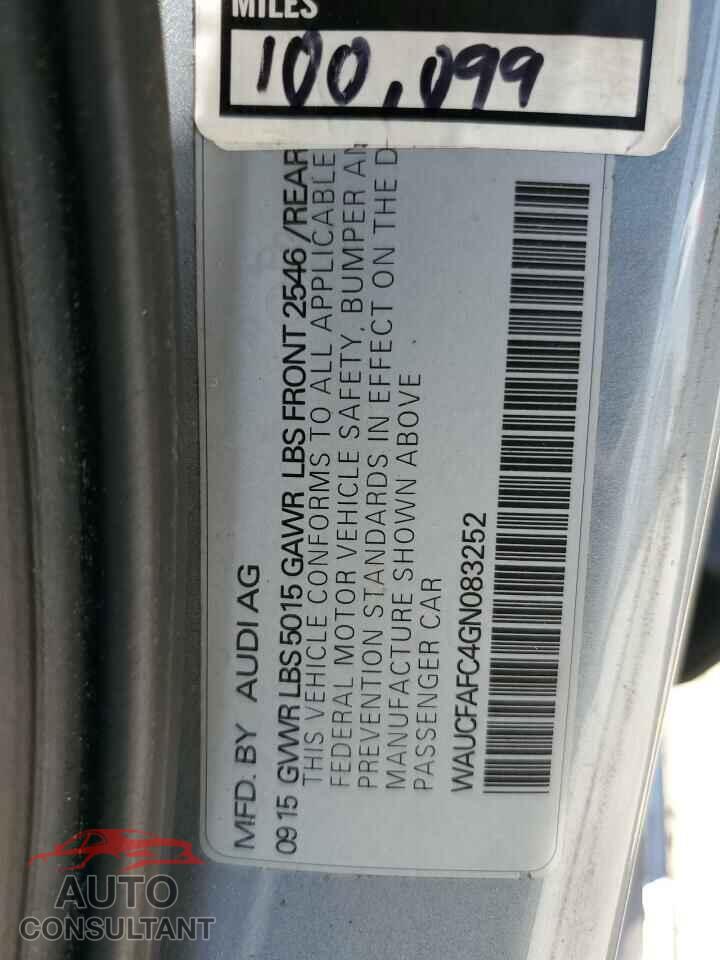 AUDI A6 2016 - WAUCFAFC4GN083252