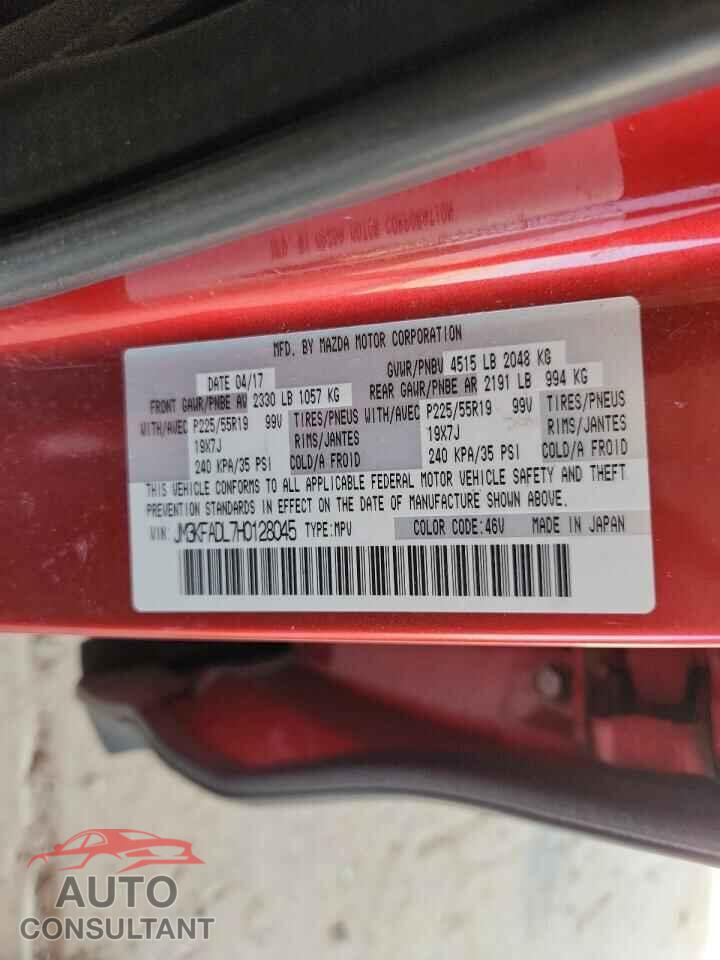 MAZDA CX-5 2017 - JM3KFADL7H0128045