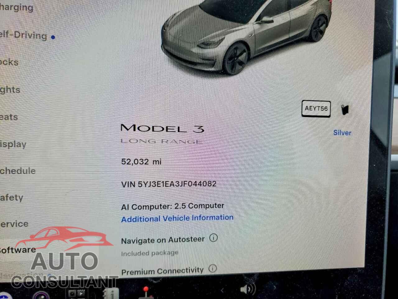 TESLA MODEL 3 2018 - 5YJ3E1EA3JF044082