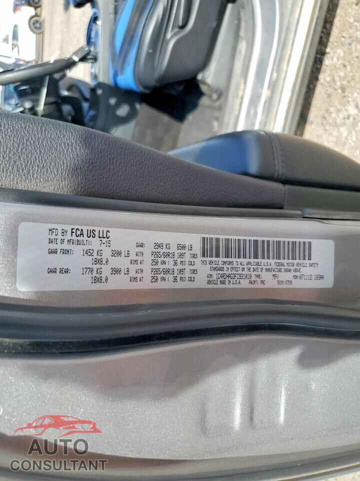 DODGE DURANGO 2015 - 1C4RDHAG3FC931010