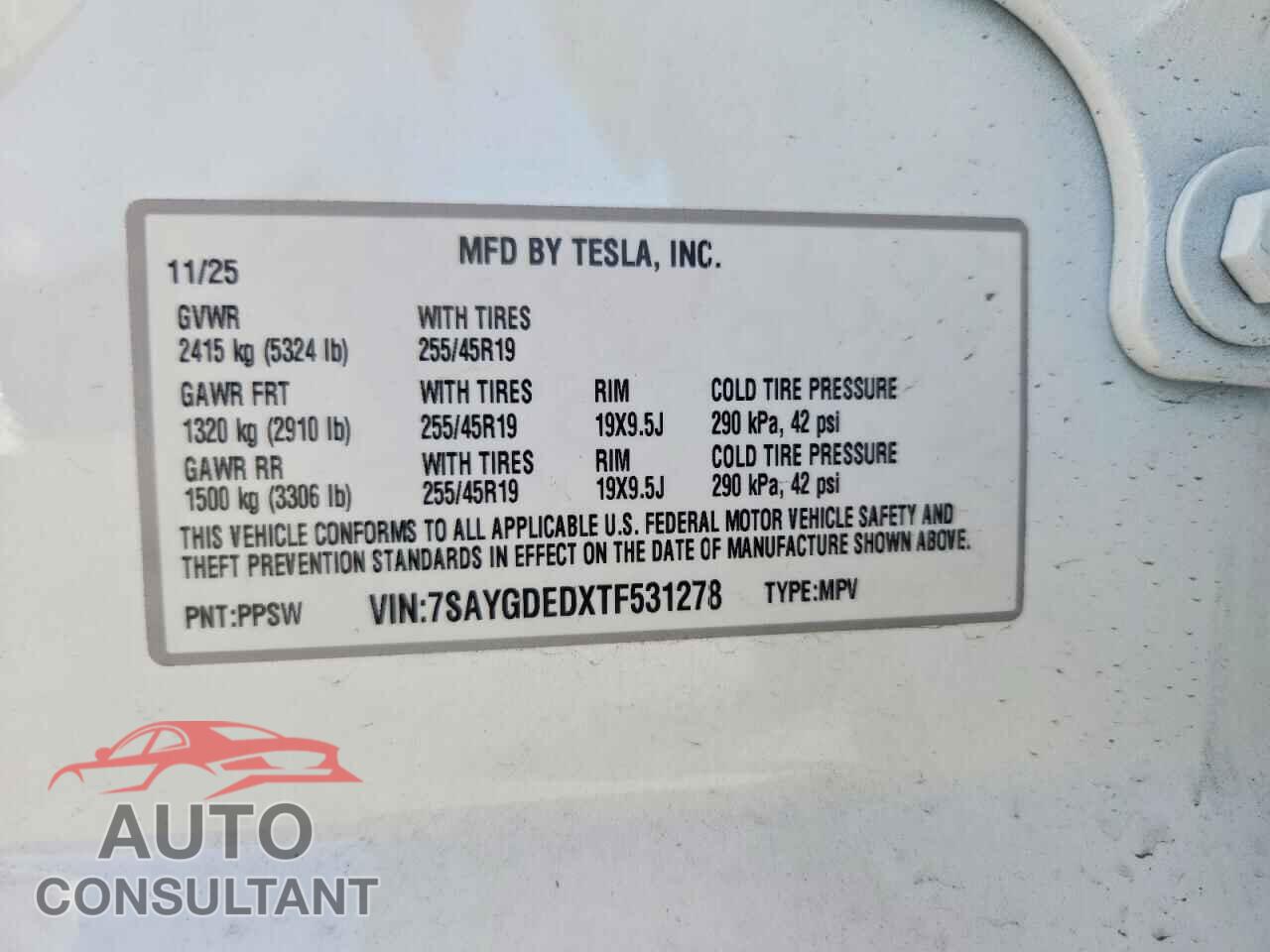 TESLA MODEL Y 2026 - 7SAYGDEDXTF531278