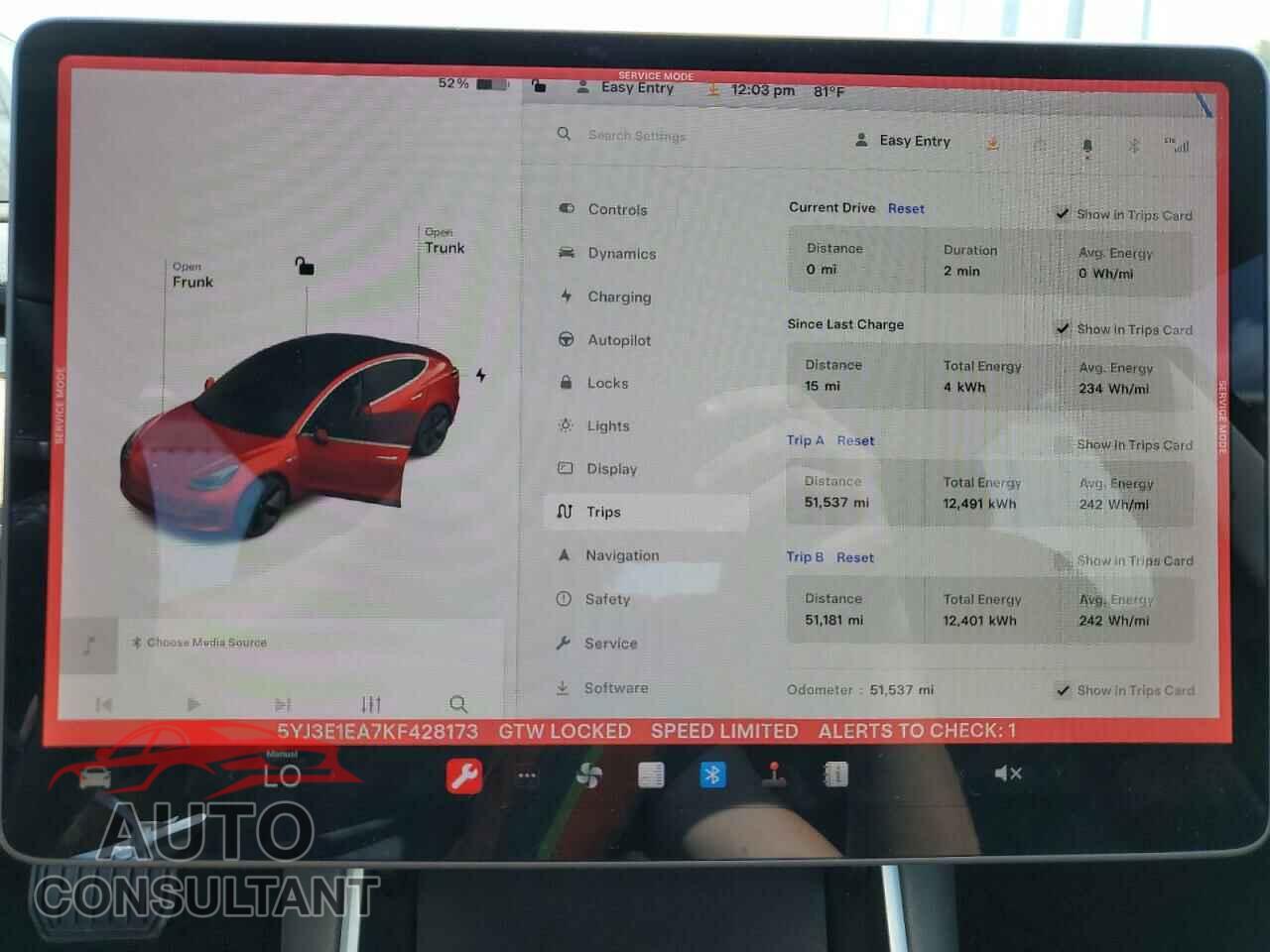 TESLA MODEL 3 2019 - 5YJ3E1EA7KF428173