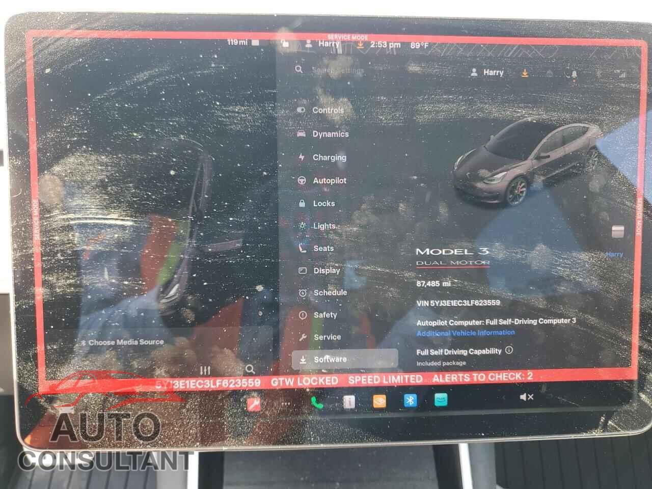 TESLA MODEL 3 2020 - 5YJ3E1EC3LF623559