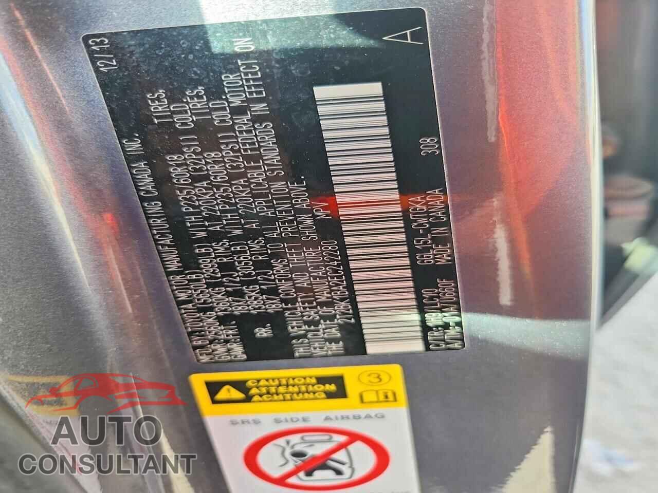 LEXUS RX300 2014 - 2T2BK1BA2EC242280