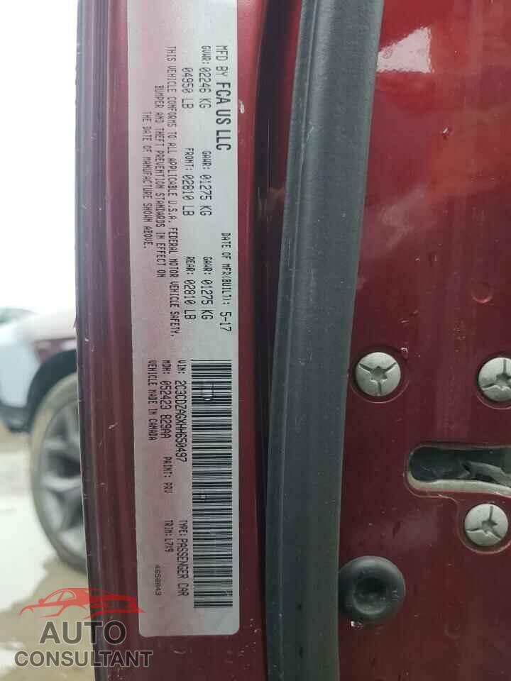 DODGE CHALLENGER 2017 - 2C3CDZAGXHH650497