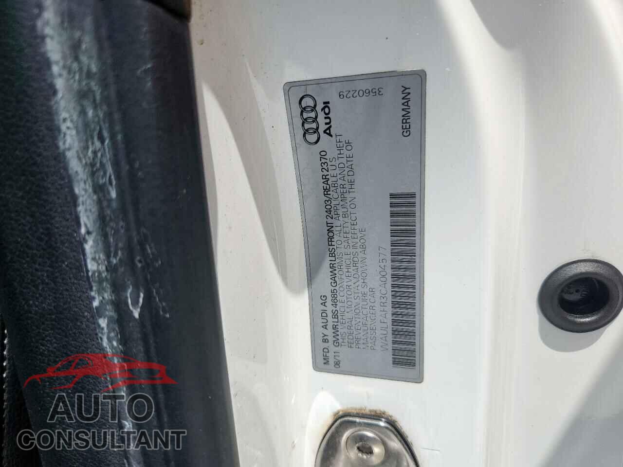 AUDI A5 2012 - WAULFAFR3CA004577