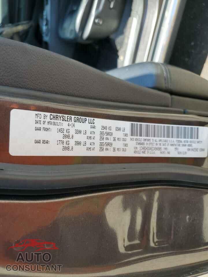 DODGE DURANGO 2014 - 1C4RDHDG4EC494905