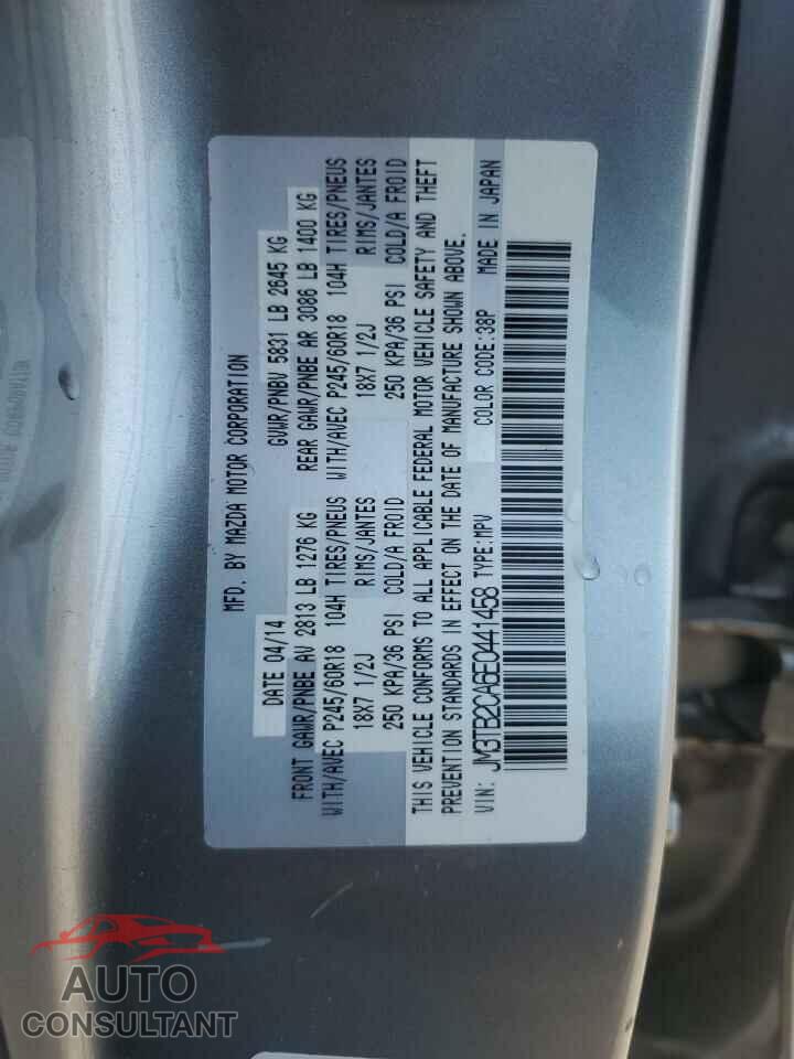 MAZDA CX-9 2014 - JM3TB2CA6E0441458