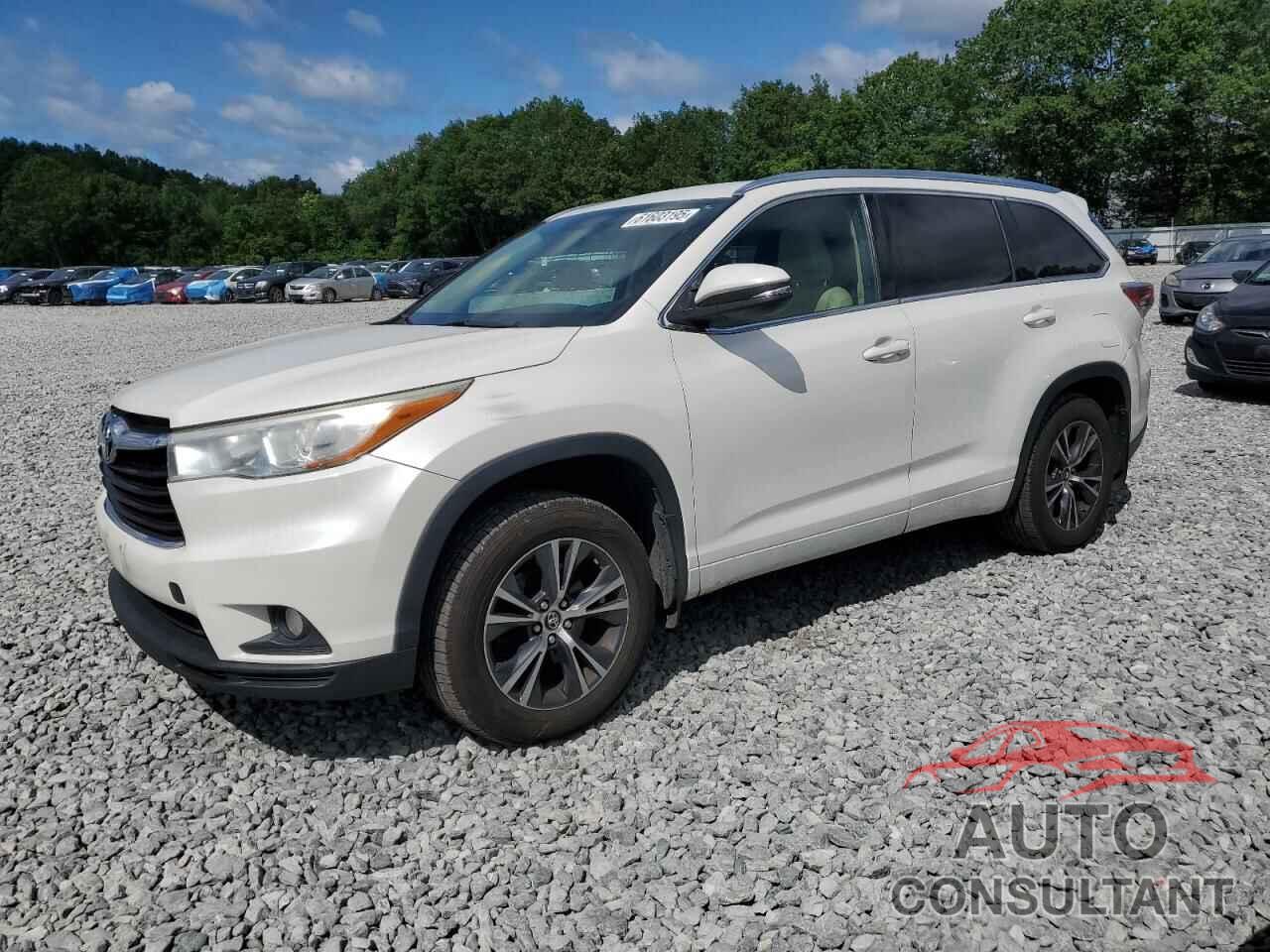TOYOTA HIGHLANDER 2016 - 5TDJKRFH6GS506245