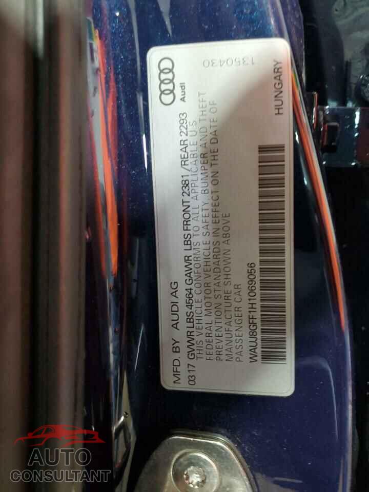 AUDI A3 2017 - WAUJ8GFF1H1069056