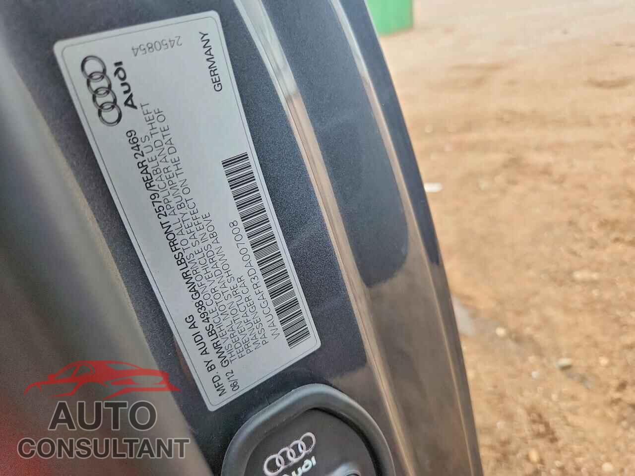 AUDI S5/RS5 2013 - WAUCGAFR3DA007008