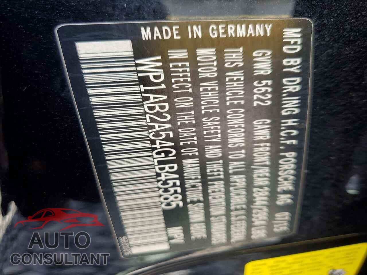 PORSCHE MACAN 2016 - WP1AB2A54GLB45585