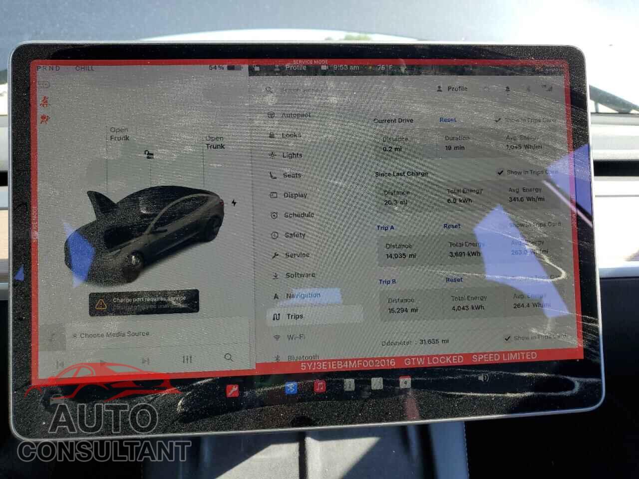 TESLA MODEL 3 2021 - 5YJ3E1EB4MF002016