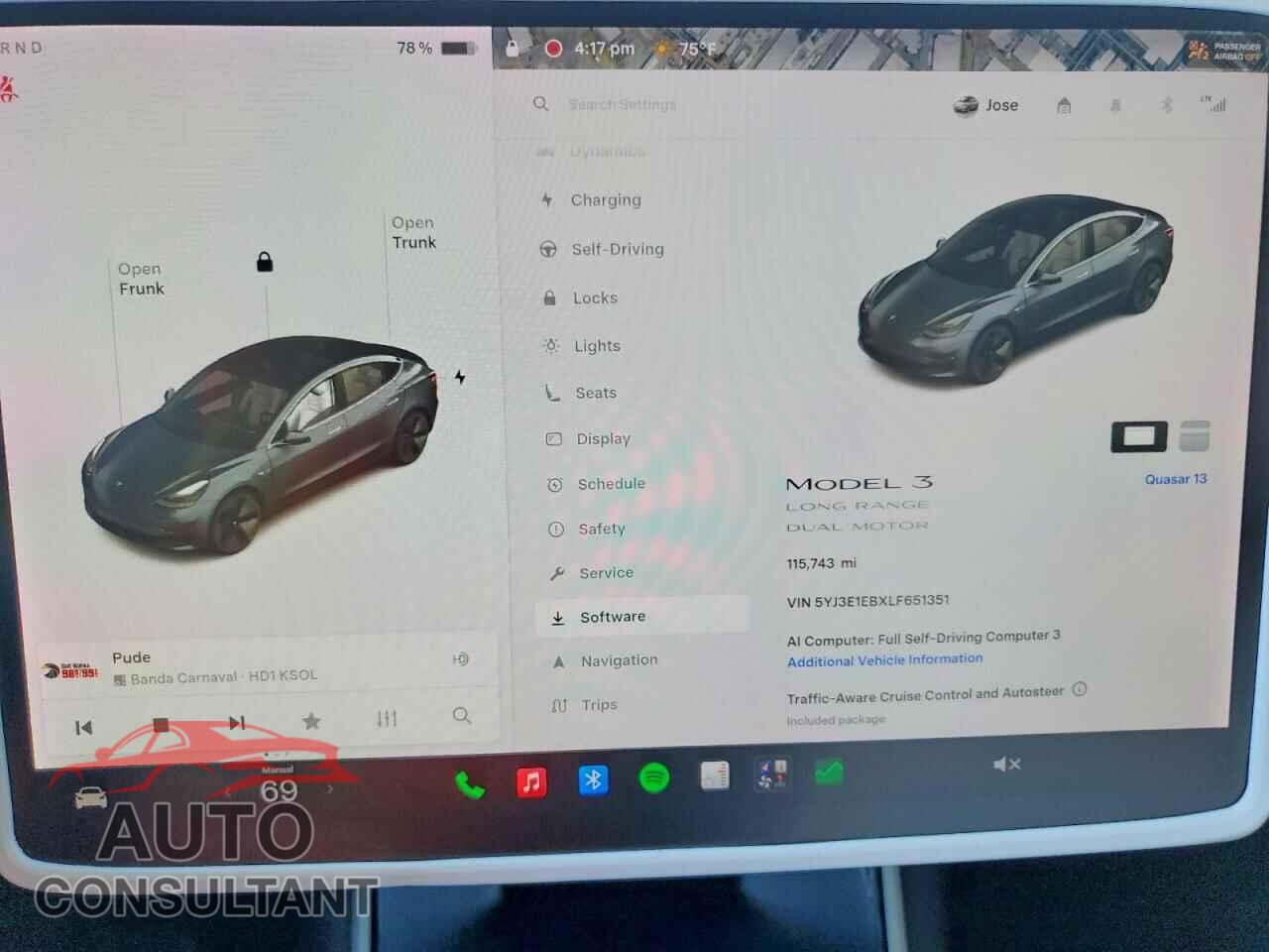 TESLA MODEL 3 2020 - 5YJ3E1EBXLF651351