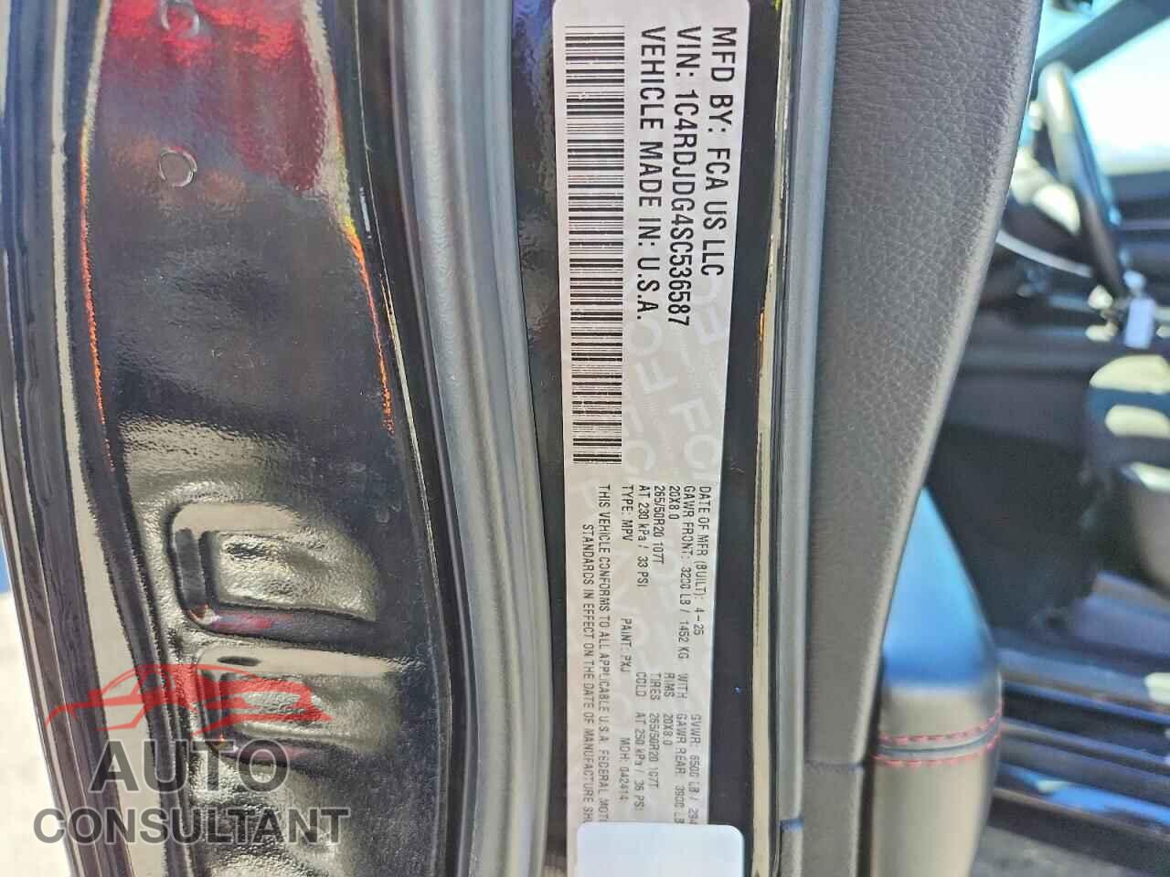 DODGE DURANGO 2025 - 1C4RDJDG4SC536587