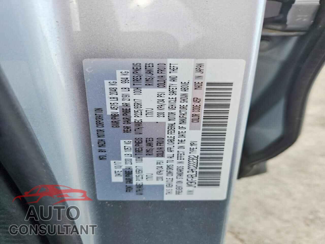 MAZDA CX-5 2017 - JM3KFABL9H0222382