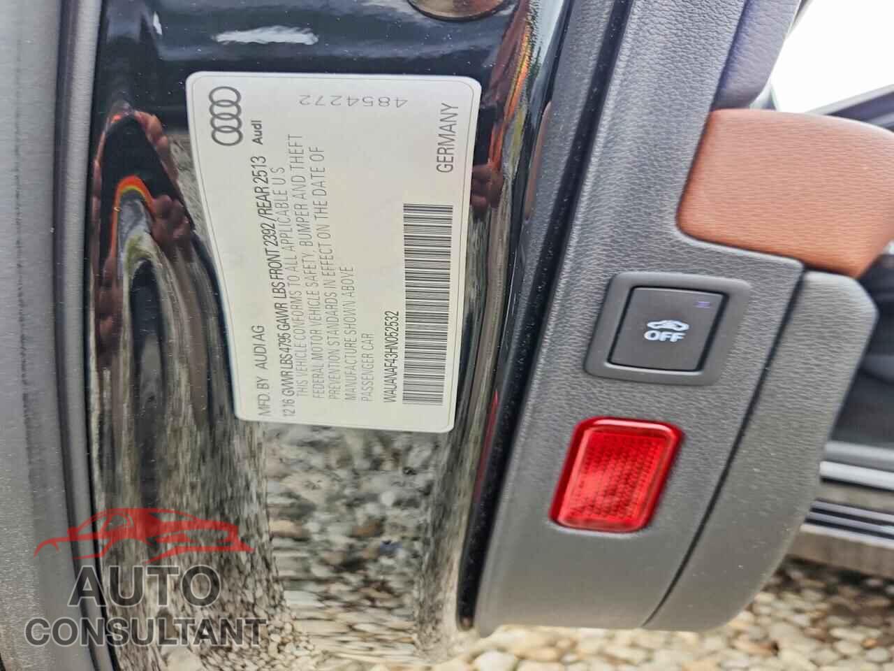 AUDI A4 2017 - WAUANAF43HN052532