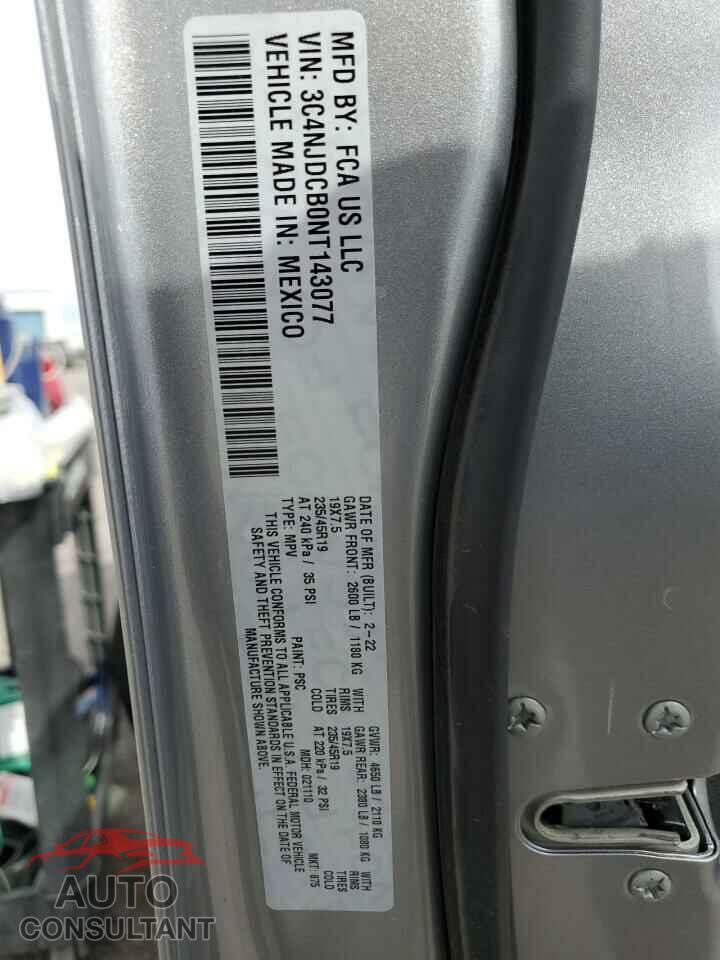 JEEP COMPASS 2022 - 3C4NJDCB0NT143077