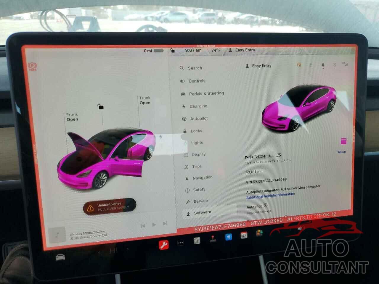 TESLA MODEL 3 2020 - 5YJ3E1EA7LF746988