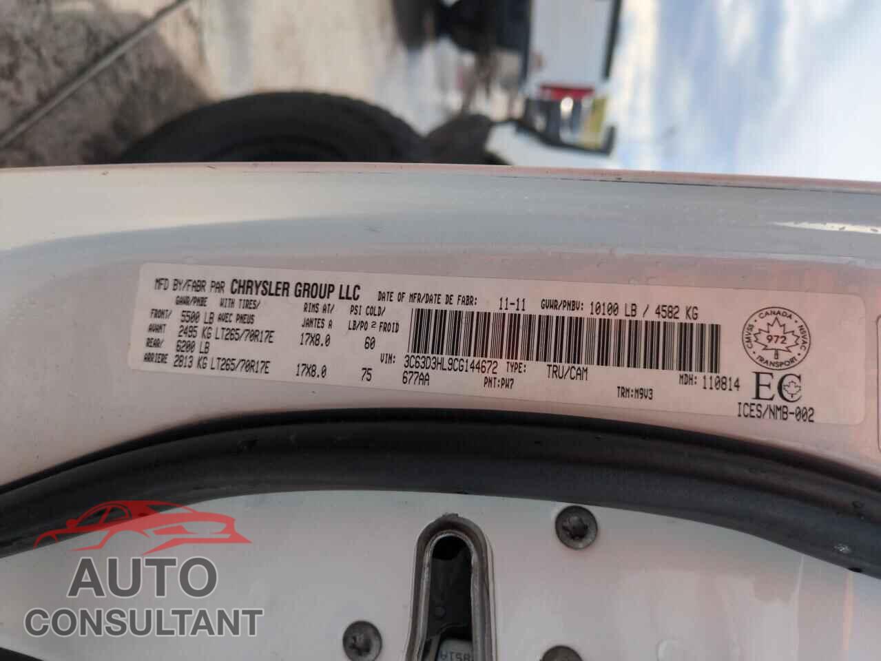 DODGE RAM 3500 2012 - 3C63D3HL9CG144672