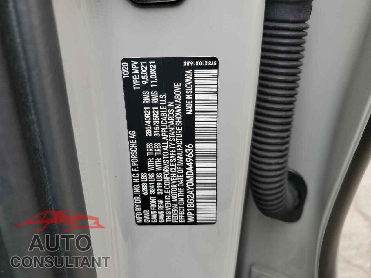 PORSCHE CAYENNE 2021 - WP1BG2AY0MDA49636