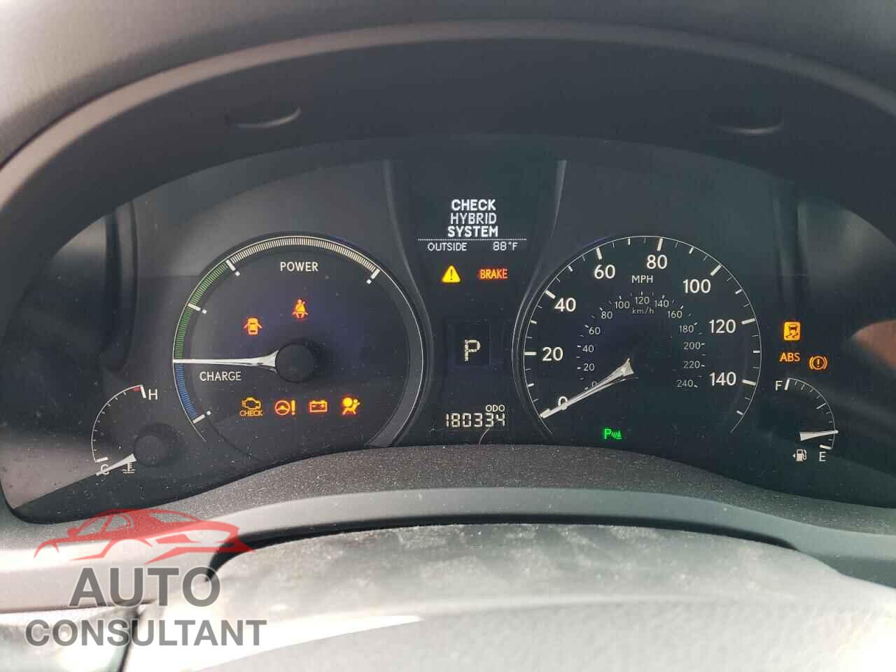 LEXUS RX450 2011 - JTJBC1BA3B2421842
