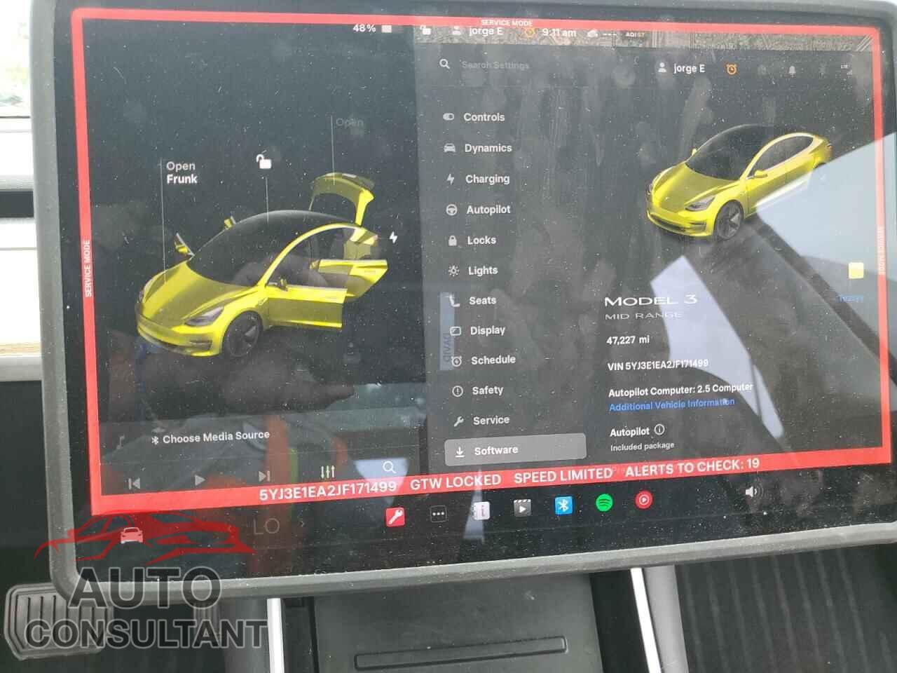 TESLA MODEL 3 2018 - 5YJ3E1EA2JF171499