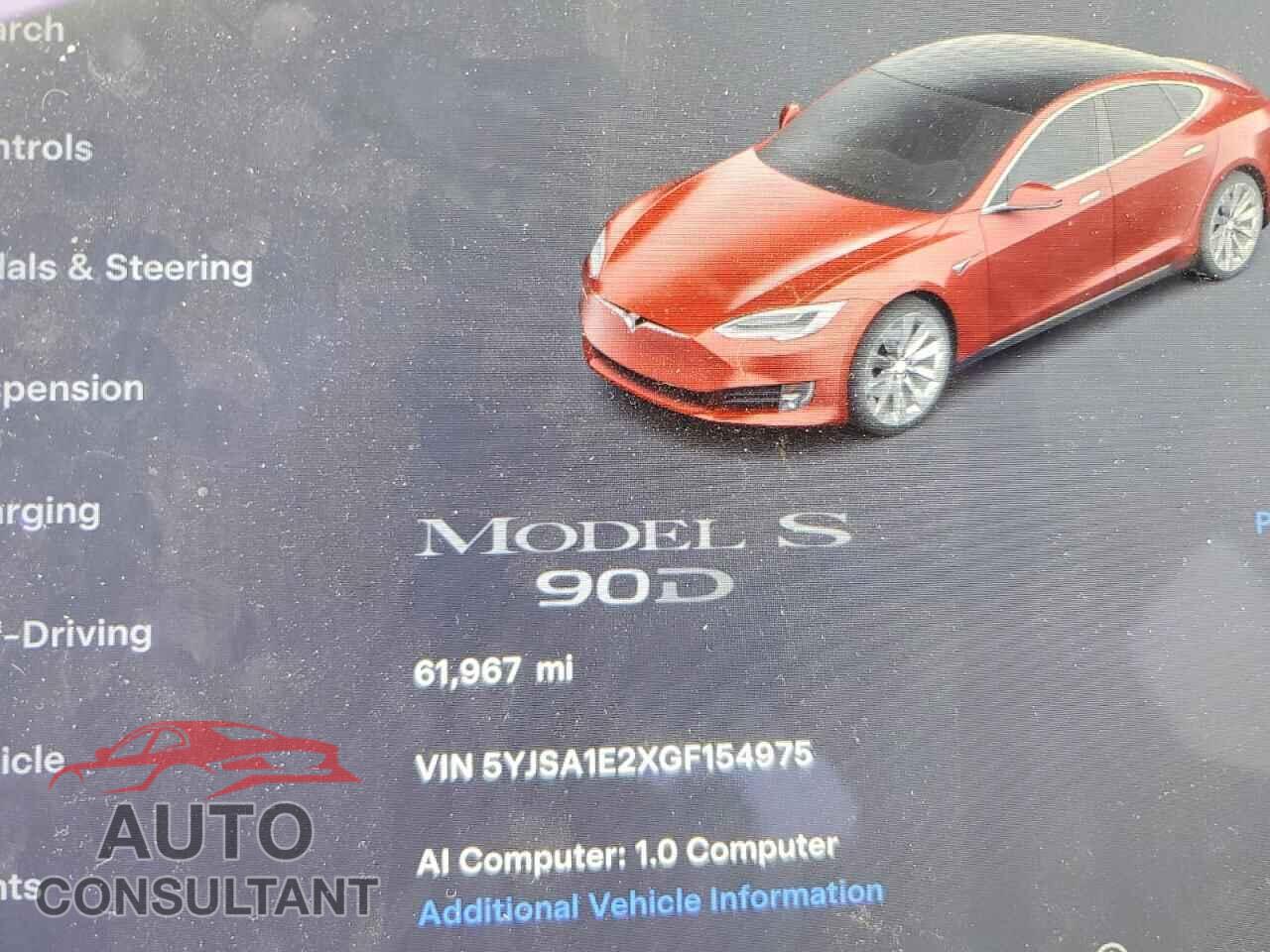 TESLA MODEL S 2016 - 5YJSA1E2XGF154975