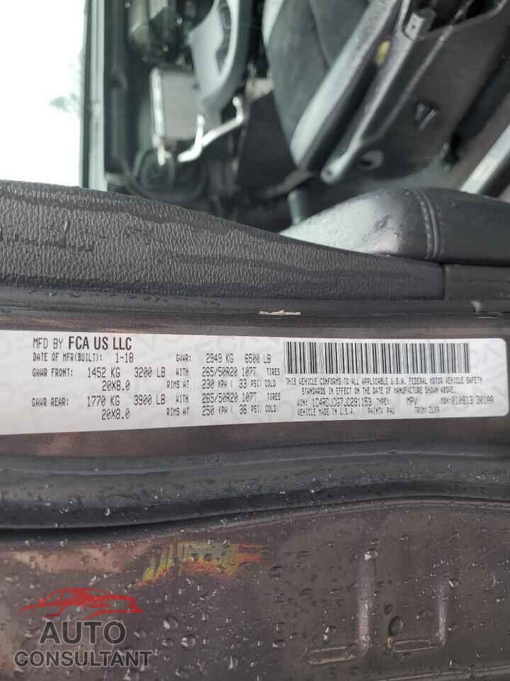 DODGE DURANGO 2018 - 1C4RDJDG7JC291153