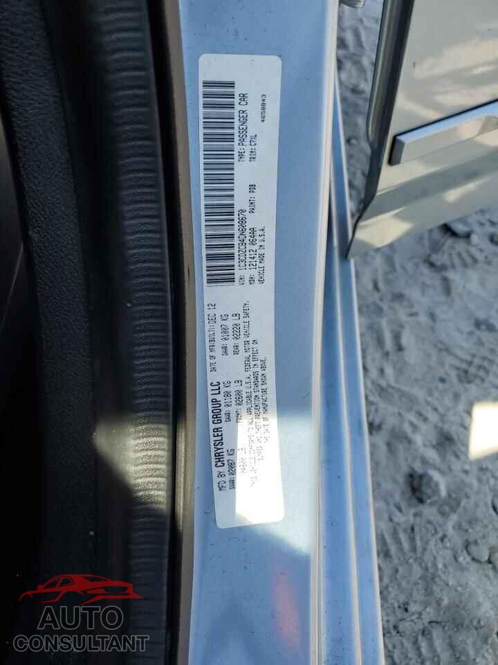 DODGE AVENGER 2013 - 1C3CDZCB4DN608670