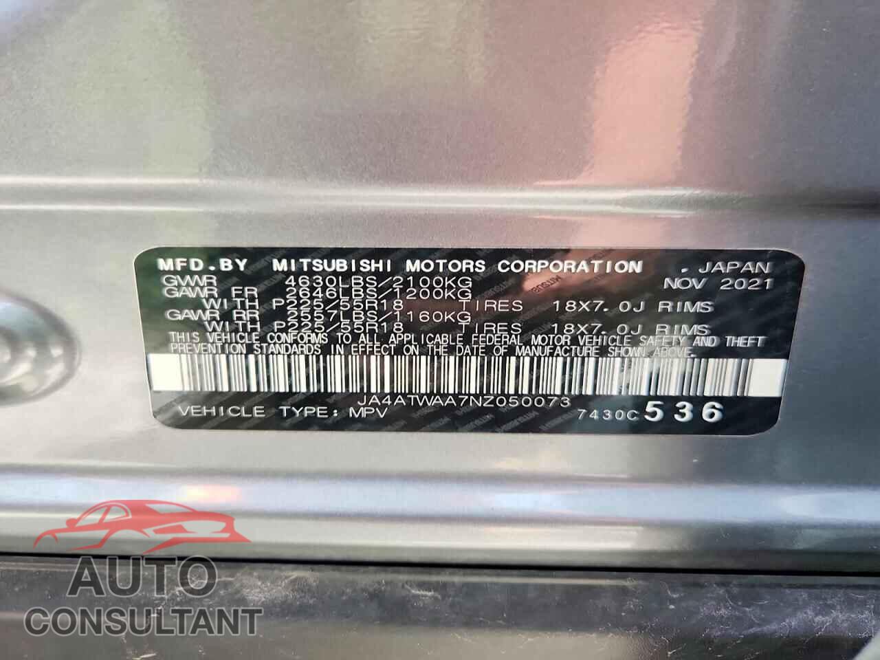 MITSUBISHI ECLIPSE 2022 - JA4ATWAA7NZ050073
