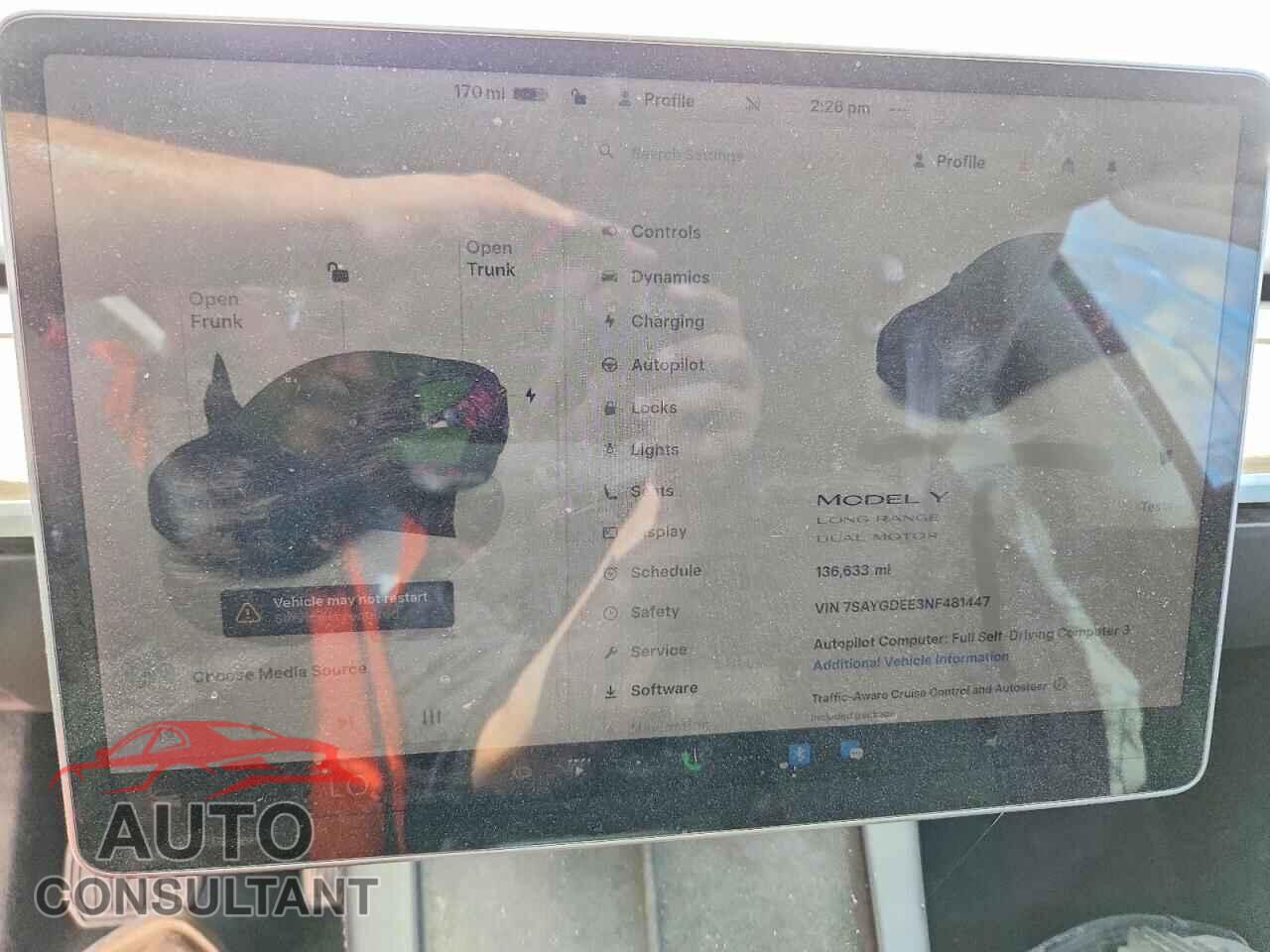 TESLA MODEL Y 2022 - 7SAYGDEE3NF481447