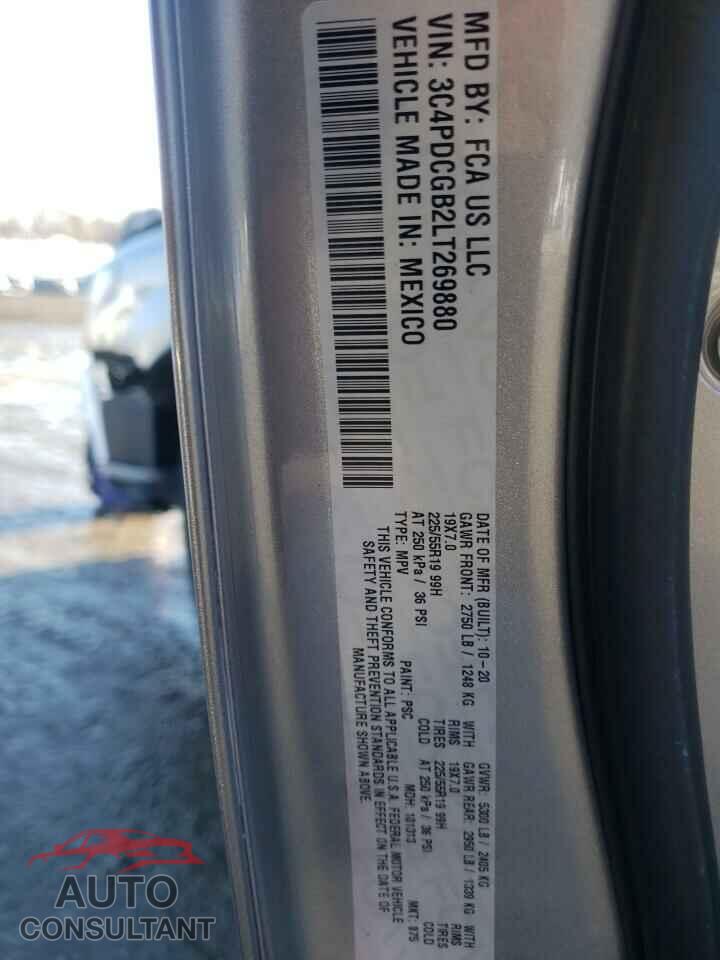 DODGE JOURNEY 2020 - 3C4PDCGB2LT269880