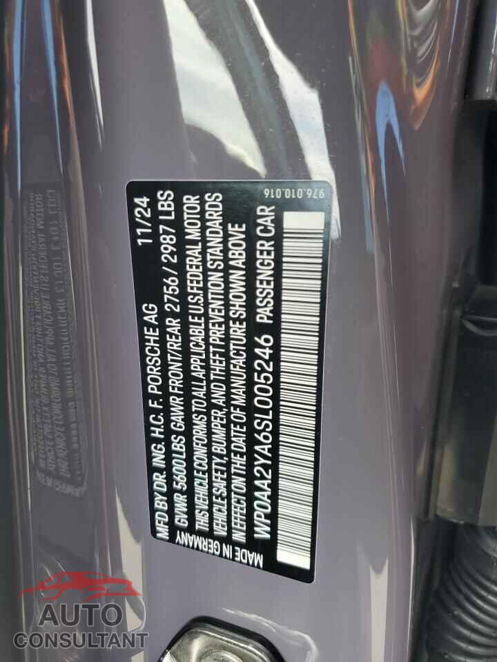 PORSCHE PANAMERA 2025 - WP0AA2YA6SL005246