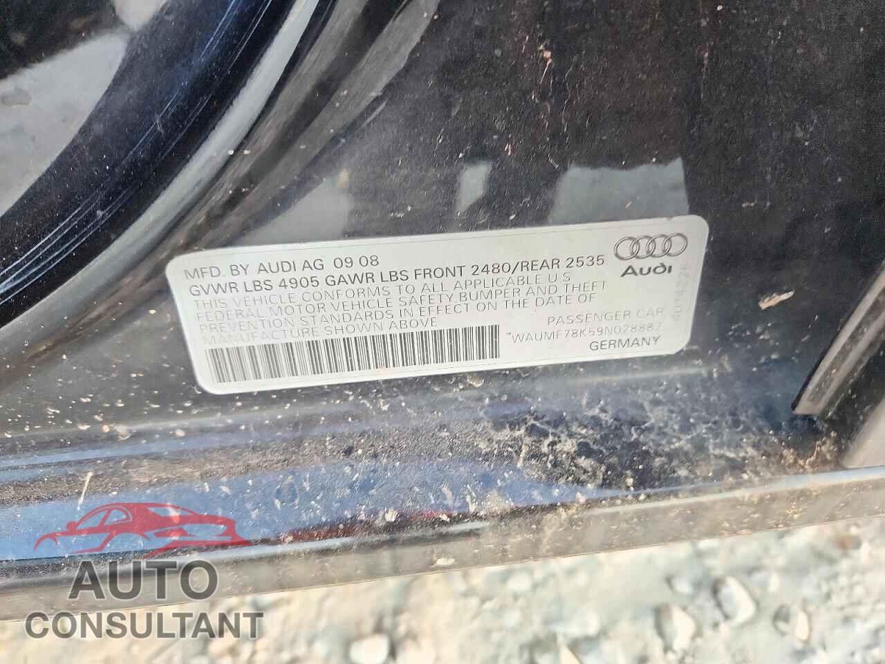 AUDI A4 2009 - WAUMF78K59N028887