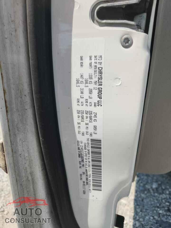 DODGE CARAVAN 2012 - 2C4RDGCG3CR357003