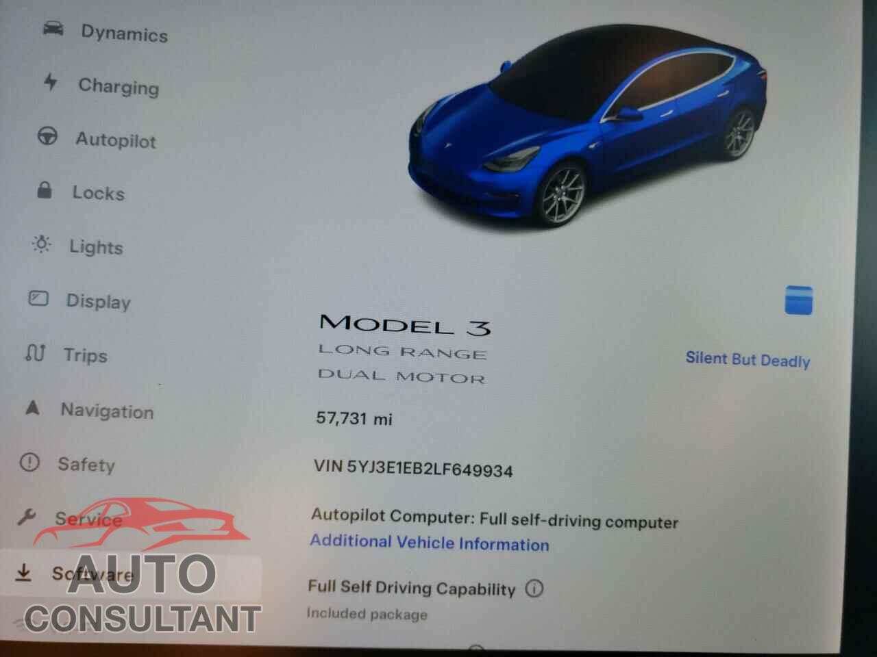 TESLA MODEL 3 2020 - 5YJ3E1EB2LF649934