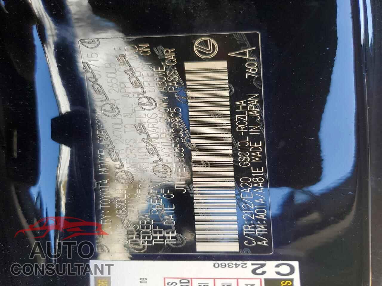 LEXUS RX350 2015 - JTHHE5BC8F5009905