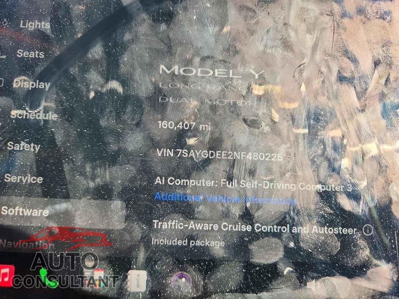 TESLA MODEL Y 2022 - 7SAYGDEE2NF480225