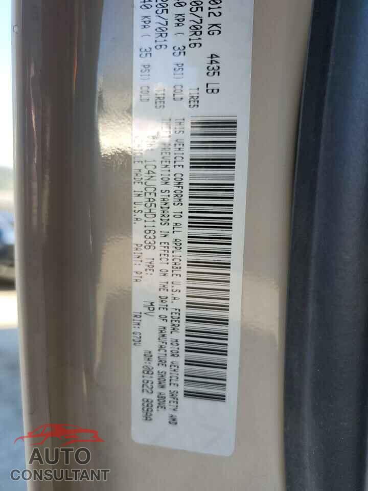 JEEP COMPASS 2017 - 1C4NJCEA5HD116336