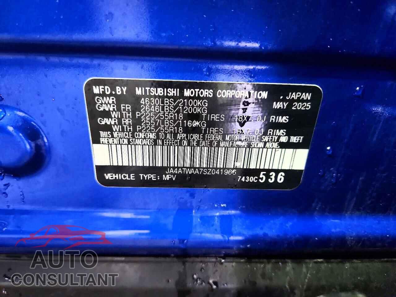 MITSUBISHI ECLIPSE 2025 - JA4ATWAA7SZ041966